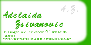 adelaida zsivanovic business card